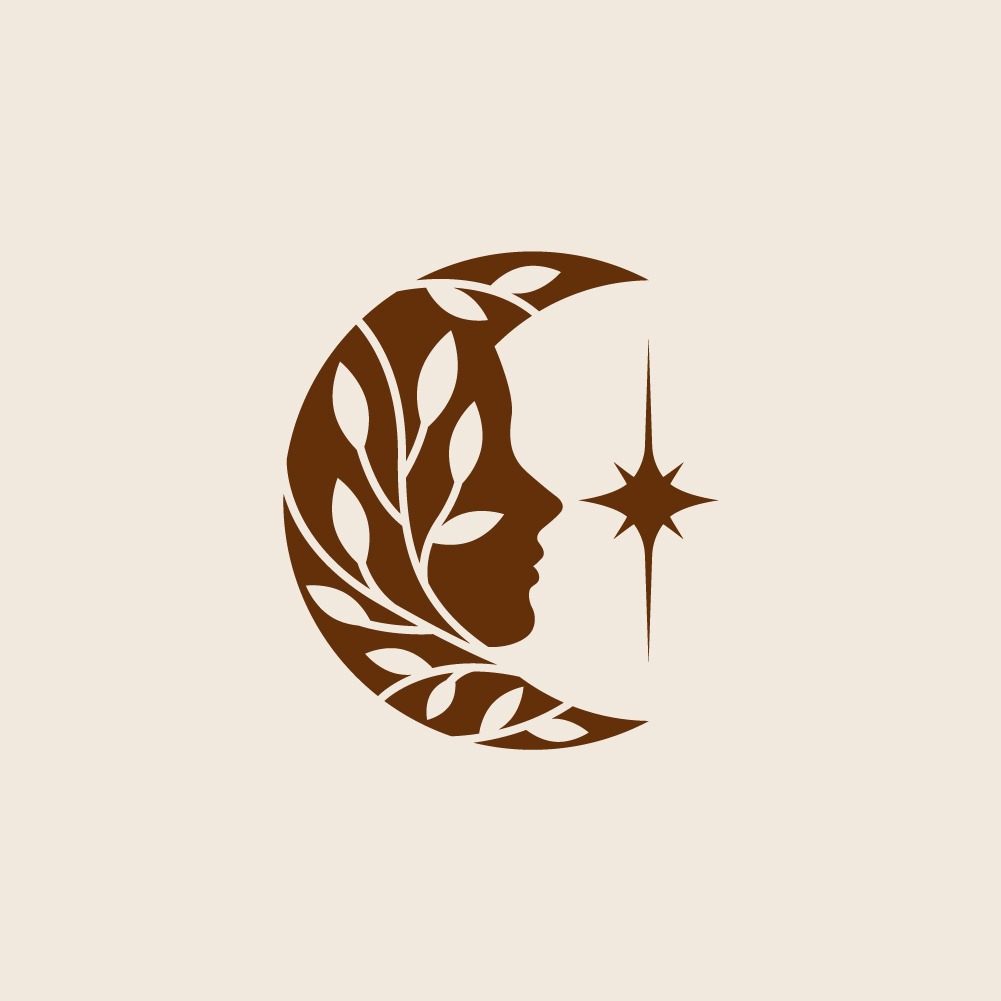 logotyp dla kobiecego biznesu księżyc